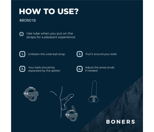 Boners T-Shape Silicone Adjustable Ring System Grey