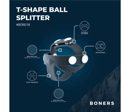 Boners T-Shape Silicone Adjustable Ring System Grey