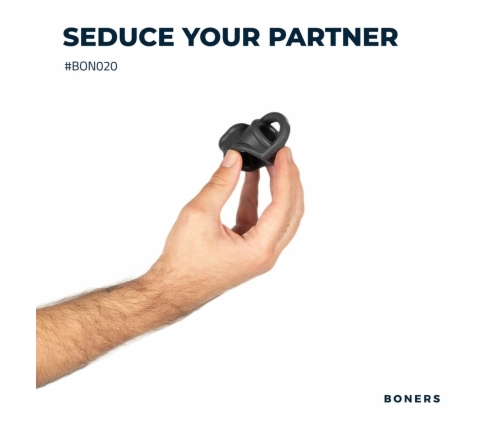 Boners Liquid Silicone Anatomical Ball Separator - Flexible Black