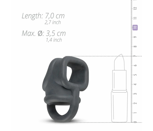 Boners Liquid Silicone Anatomical Ball Separator - Flexible Black