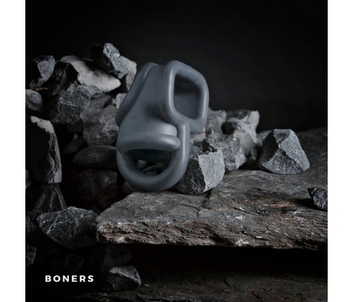Boners Liquid Silicone Anatomical Ball Separator - Flexible Black