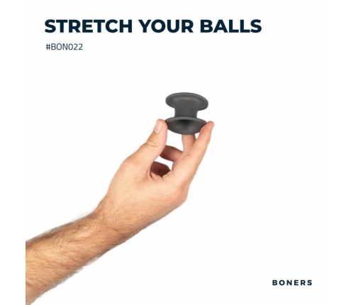 Boners Liquid Silicone Wide Anatomical Ball Expander, Black