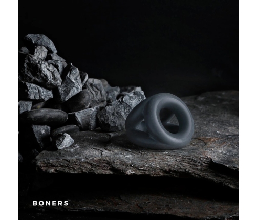 Boners Open Cocksling Triple Silicone Support Ring System Black