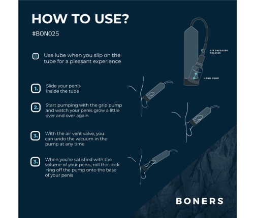 Boners Penispump No. 2 - Advanced Vacuum System, Large Size