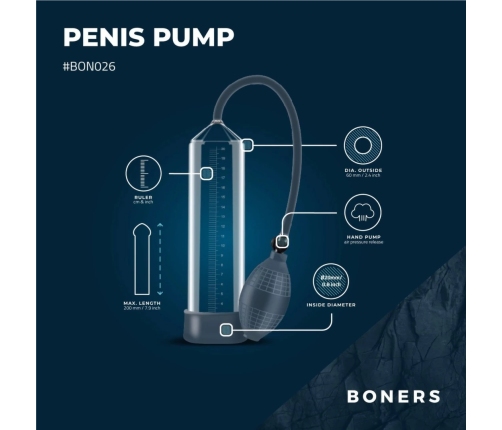 Boners Vacuum Enhancement Pump No.1 - Compact Size, Black