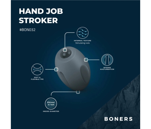 Boners Flexible Intimate Training Device with Textured Interior, Clear