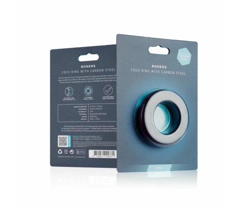 Boners Adjustable Silicone Enhancement Ring with Steel Core, Black