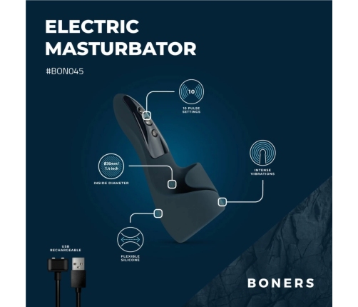 Boners Electric Intimate Machine Blue - Open System, Waterproof, Adjustable Vibration