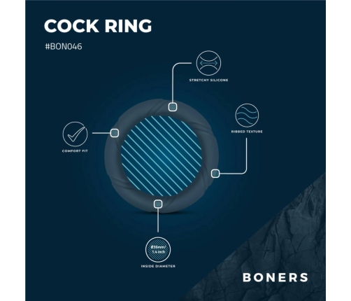 Boners Ergo Silicone Comfort Ring - Flexible Anatomical Design