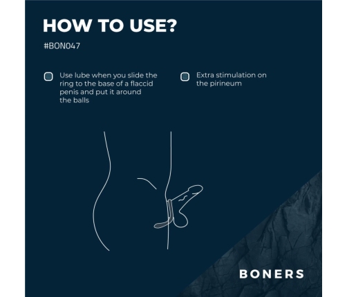 Boners Silicone Ring Adjustable Black - Flexible Comfort Fit System