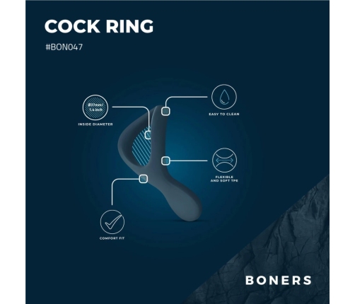 Boners Silicone Ring Adjustable Black - Flexible Comfort Fit System
