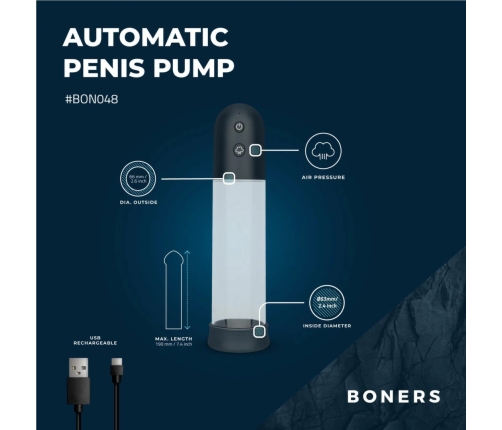 Boners Automatic Vacuum Pump & Intimate Training Device Transparent XL