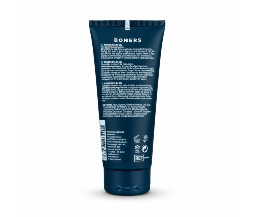 Boners Delay Gel 100ml - Intimate Prolonging Formula with Natural Extracts