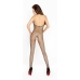 Cottelli Collection Bodystocking Black Mesh with Lace Open Top Sides S/M