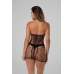 Besired Dania Black Sheer Mesh Dress with Halter Neckline