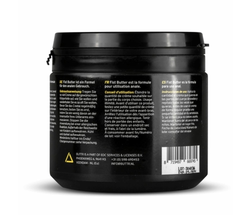 BUTTR Fisting Butter 500 ml - Long-Lasting Thick Lubricant Jar