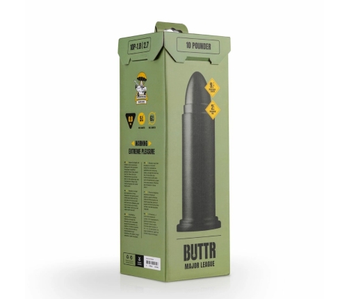 BUTTR 10 Pounder XXL Anal Plug Advanced Model - Soft Silicone, Black