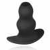 BUTTR Foxhole Silicone Hollow Plug - Large, Anatomical Design, Black