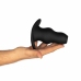 BUTTR Foxhole Silicone Hollow Plug - Large, Anatomical Design, Black