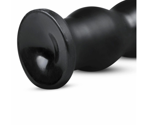 BUTTR Tactical III Large Ribbed Intimate Plug with Flat Suction Base Black