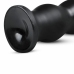 BUTTR Tactical III Large Ribbed Intimate Plug with Flat Suction Base Black
