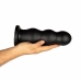 BUTTR Tactical III Large Ribbed Intimate Plug with Flat Suction Base Black