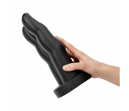 BUTTR Victory Double Finger Silicone Plug - Ergonomic Black Model