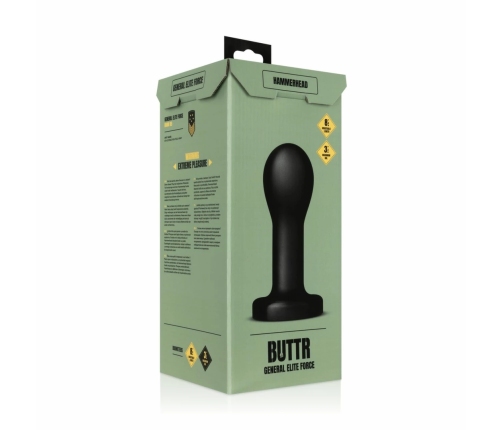 BUTTR Hammerhead Intimate Plug Large 20.5 cm Black Silicone