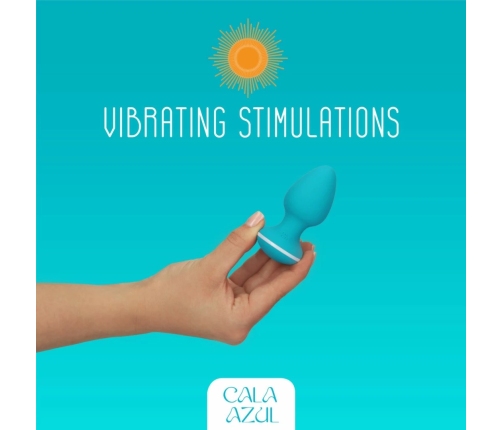 Cala Azul Blanca Vibrating Intimate Plug 10 Modes Waterproof USB Rechargeable