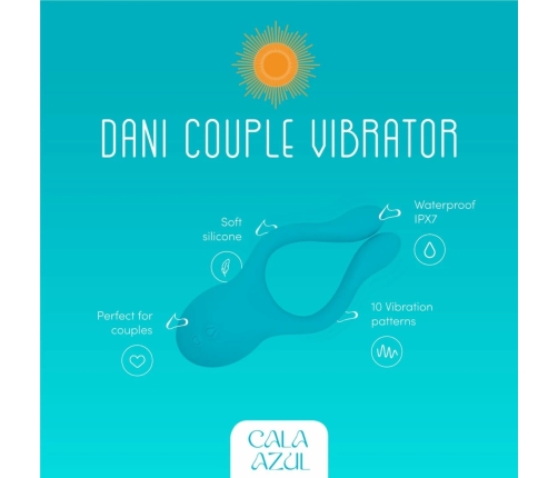 Cala Azul Dani Multi-Functional Partner Device, 10 Modes, Blue Silicone