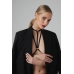 Obsessive Strappy Harness Bralette Black - Adjustable Elastic Fashion Accessory