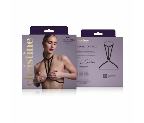 Obsessive Strappy Harness Bralette Black - Adjustable Elastic Fashion Accessory