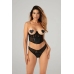 Cottelli Collection Half Corset & Tiara Thong Black Lace S