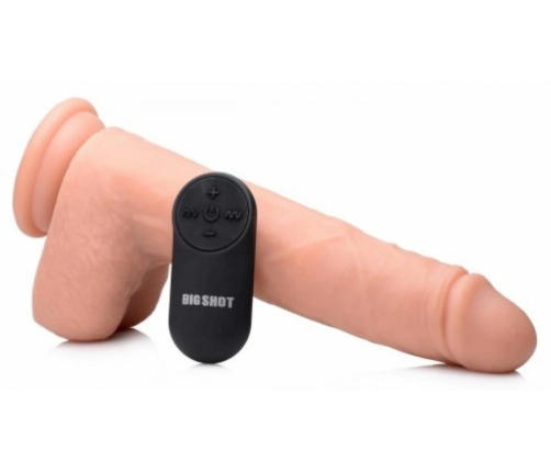 Nalone XL Vibrating & Thrusting Silicone Model with Suction Base - Black