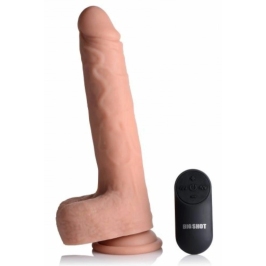 Nalone XL Vibrating & Thrusting Silicone Model with Suction Base - Black
