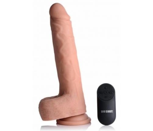 Nalone XL Vibrating & Thrusting Silicone Model with Suction Base - Black