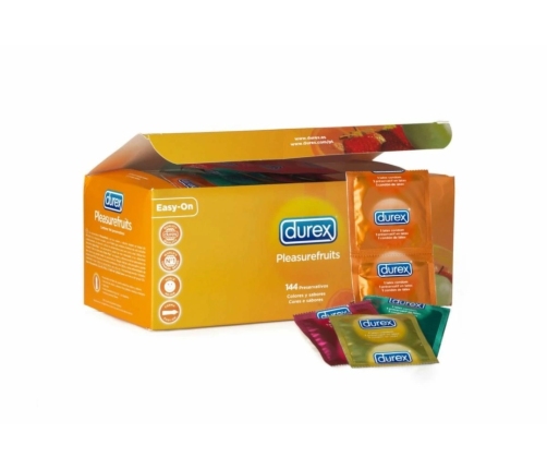 Durex Pleasurefruits Flavored Latex Condoms Bulk 144 pcs - Assorted Flavors