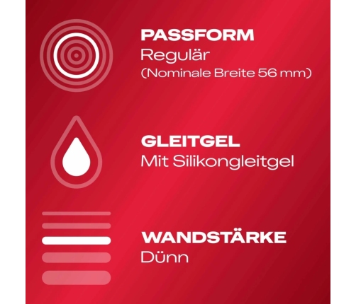 Durex Gefuhlsecht Condoms 40 pcs - Ultra-Thin, Natural Fit, Latex