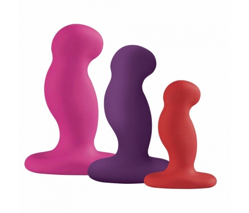 Nexus G-Play Plus Trio Set - 3-Size Silicone Intimate Vibrators, Black