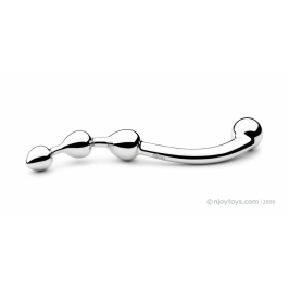 Njoy Fun Wand Stainless Steel Dual-Ended Intimate Massager Silver