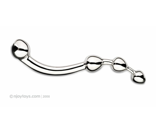Njoy Fun Wand Stainless Steel Dual-Ended Intimate Massager Silver