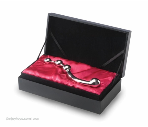 Njoy Fun Wand Stainless Steel Dual-Ended Intimate Massager Silver
