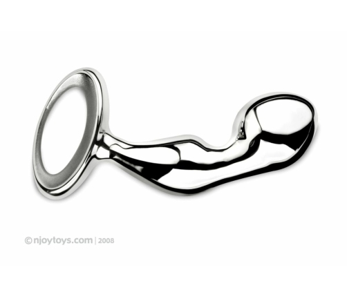 Njoy PFun Stainless Steel Anatomical Plug - Ergonomic Design, Medium Size