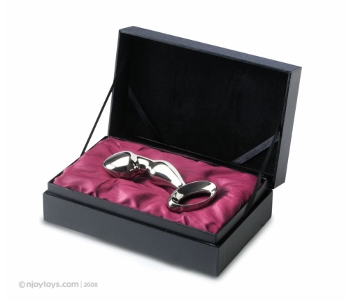 Njoy PFun Stainless Steel Anatomical Plug - Ergonomic Design, Medium Size