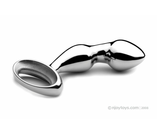Njoy PFun Stainless Steel Anatomical Plug - Ergonomic Design, Medium Size