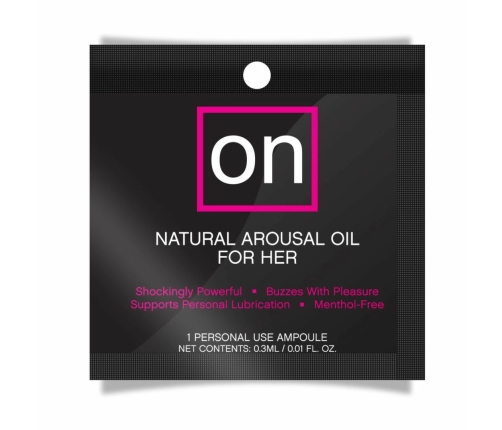Sensuva ON Arousal Oil for Her Original Saszetka 0,3 ml - Formuła Roślinna