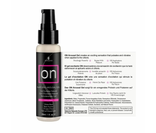 Sensuva ON Stimulating Gel Botanical Formula 30ml - Plant-Based Enhancer