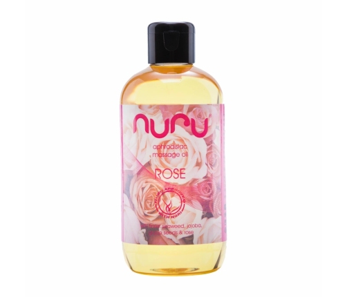 Nuru Massage Oil Rose Scent 250ml - Hydrating Seaweed Formula