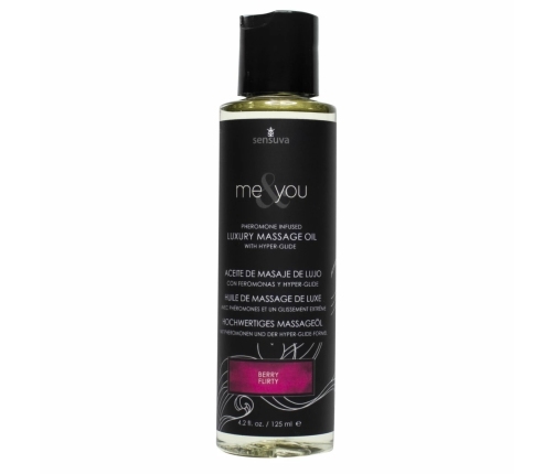 Sensuva Me & You Berry Flirty Massage Oil 125ml - Long-Lasting Formula Sensuva Me & You Berry Flirty Massage Oil 125ml - Long-Lasting Formula