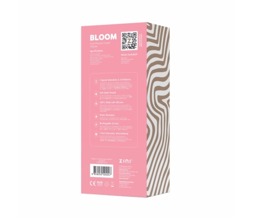 Zini BLOOM Cherry Blossom Dual-Action Silicone Intimate Device Pink